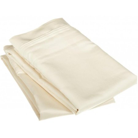 SUPERIOR  Egyptian Cotton 1500 Thread Count Solid Pillowcase Set  Standard-Ivory 1500SDPC SLIV